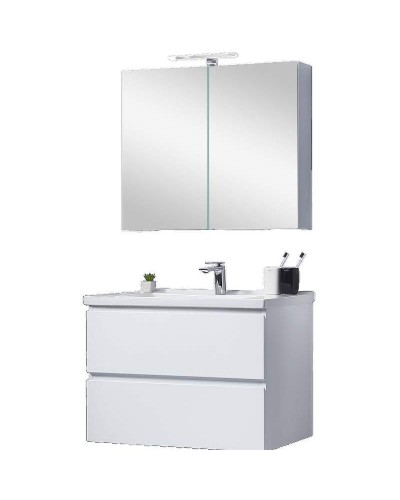 Зеркальный шкаф Orans BC-4023W 80 4023800w с подсветкой Белый глянец