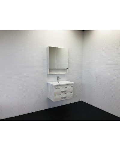 Зеркальный шкаф Comforty Никосия 70 00-00006163 Дуб белый