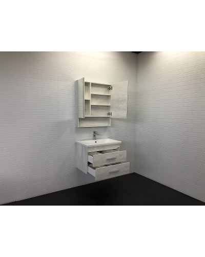 Зеркальный шкаф Comforty Никосия 70 00-00006163 Дуб белый