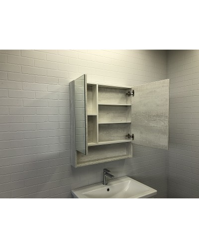 Зеркальный шкаф Comforty Никосия 70 00-00006163 Дуб белый