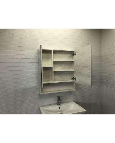 Зеркальный шкаф Comforty Никосия 70 00-00006163 Дуб белый