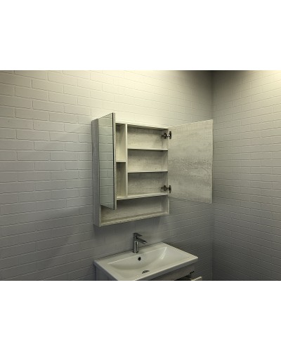 Зеркальный шкаф Comforty Никосия 70 00-00006163 Дуб белый