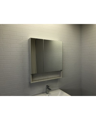 Зеркальный шкаф Comforty Никосия 70 00-00006163 Дуб белый