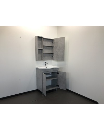 Зеркальный шкаф Comforty Осло 70 00-00006164 Бетон светлый