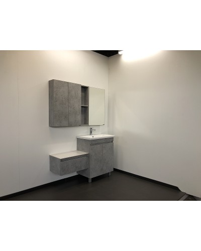 Зеркальный шкаф Comforty Осло 70 00-00006164 Бетон светлый