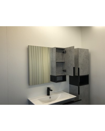 Зеркальный шкаф Comforty Франкфурт 90 00-00006504 Бетон светлый