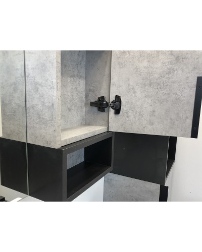 Зеркальный шкаф Comforty Франкфурт 90 00-00006504 Бетон светлый