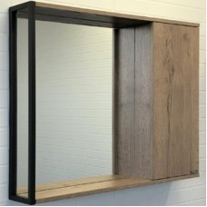 Зеркальный шкаф Comforty Лиссабон 90 00-00006136 Дуб темный