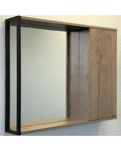 Зеркальный шкаф Comforty Лиссабон 90 00-00006136 Дуб темный