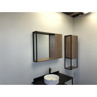 Зеркальный шкаф Comforty Лиссабон 90 00-00006136 Дуб темный