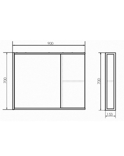 Зеркальный шкаф Comforty Лиссабон 90 00-00006136 Дуб темный