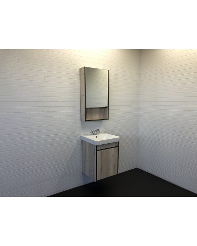 Зеркальный шкаф Comforty Вена 45 00-00006652 Дуб дымчатый