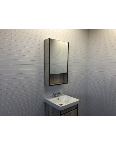 Зеркальный шкаф Comforty Вена 45 00-00006652 Дуб дымчатый