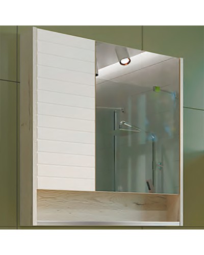 Зеркальный шкаф Comforty Клеон 75 00-00004755 Белый Дуб крафт