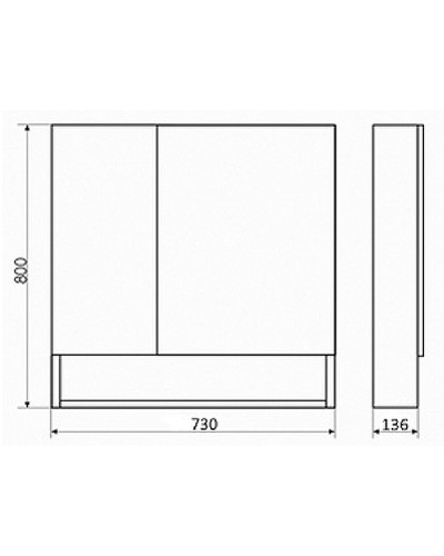 Зеркальный шкаф Comforty Клеон 75 00-00004755 Белый Дуб крафт
