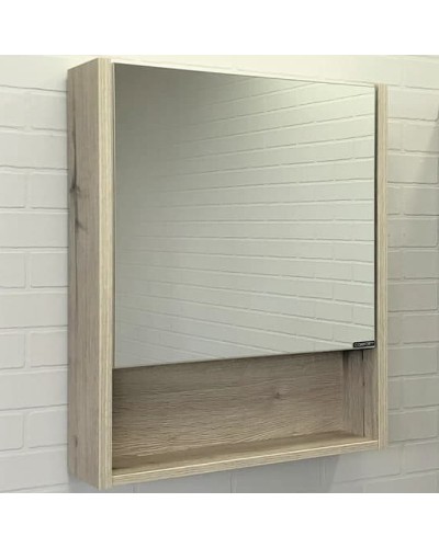 Зеркальный шкаф Comforty Марио 60 00-00005201 Дуб дымчатый