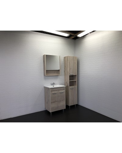 Зеркальный шкаф Comforty Марио 60 00-00005201 Дуб дымчатый