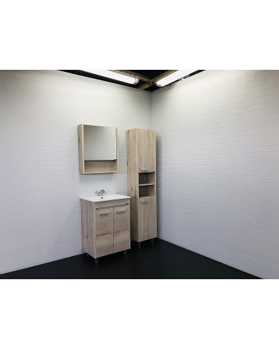 Зеркальный шкаф Comforty Марио 60 00-00005201 Дуб дымчатый