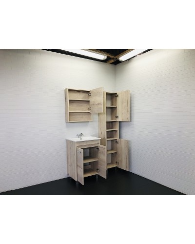 Зеркальный шкаф Comforty Марио 60 00-00005201 Дуб дымчатый