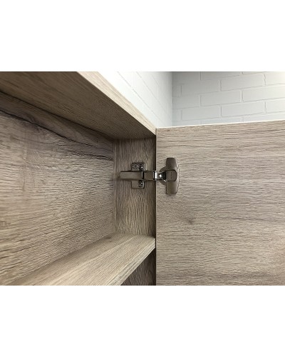 Зеркальный шкаф Comforty Марио 60 00-00005201 Дуб дымчатый