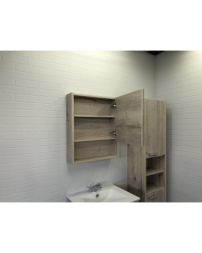 Зеркальный шкаф Comforty Марио 60 00-00005201 Дуб дымчатый