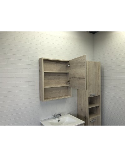 Зеркальный шкаф Comforty Марио 60 00-00005201 Дуб дымчатый