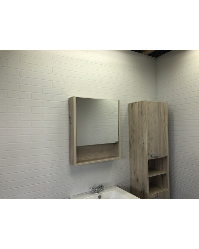 Зеркальный шкаф Comforty Марио 60 00-00005201 Дуб дымчатый