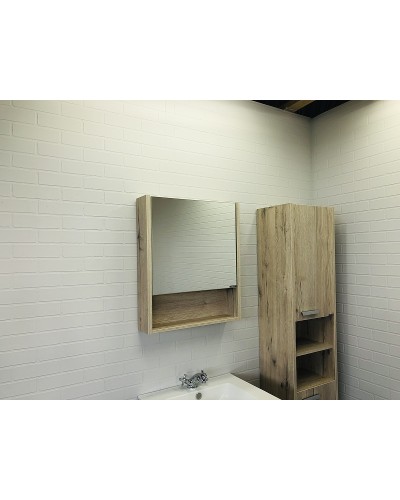 Зеркальный шкаф Comforty Марио 60 00-00005201 Дуб дымчатый