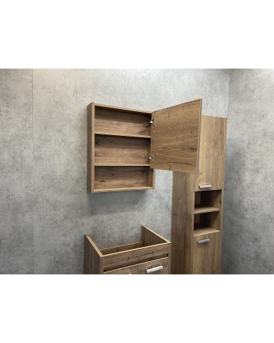 Зеркальный шкаф Comforty Марио 60 00-00004158 Дуб темный