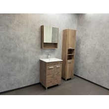 Зеркальный шкаф Comforty Марио 60 00-00004158 Дуб темный