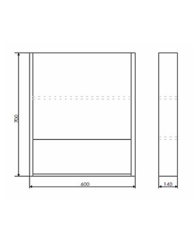Зеркальный шкаф Comforty Марио 60 00-00004158 Дуб темный