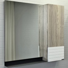 Зеркальный шкаф Comforty Страсбург 90 00-00006573 Дуб дымчатый