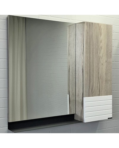 Зеркальный шкаф Comforty Страсбург 90 00-00006573 Дуб дымчатый