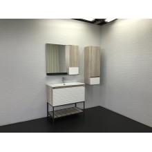 Зеркальный шкаф Comforty Страсбург 90 00-00006573 Дуб дымчатый