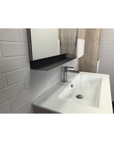 Зеркальный шкаф Comforty Страсбург 90 00-00006573 Дуб дымчатый