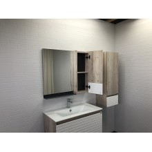 Зеркальный шкаф Comforty Страсбург 90 00-00006573 Дуб дымчатый