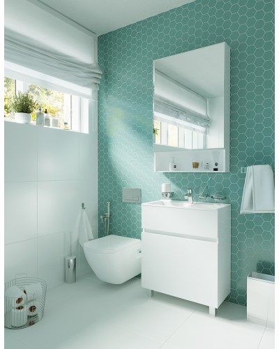 Зеркальный шкаф 1MarKa Mira 60 У83225 Белый глянец