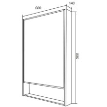 Зеркальный шкаф 1MarKa Mira 60 У83225 Белый глянец