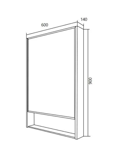 Зеркальный шкаф 1MarKa Mira 60 У83225 Белый глянец
