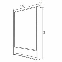 Зеркальный шкаф 1MarKa Mira 60 У84861 Дуб сонома