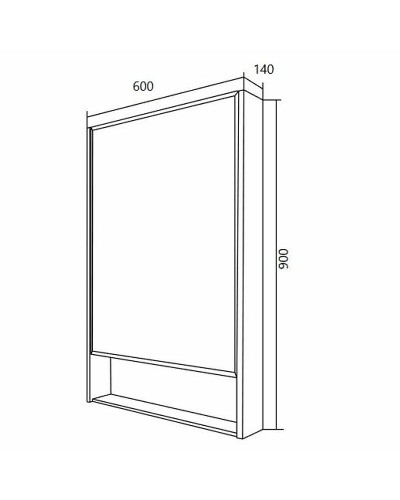 Зеркальный шкаф 1MarKa Mira 60 У84861 Дуб сонома