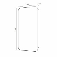 Зеркальный шкаф 1MarKa Nuvo 50 У83224 Белый