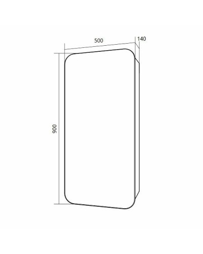 Зеркальный шкаф 1MarKa Nuvo 50 У83224 Белый