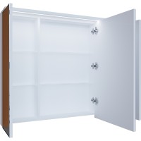 Зеркальный шкаф 1MarKa Соната 90 Ц0000007615 с подсветкой  Белый глянец