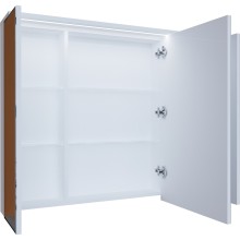 Зеркальный шкаф 1MarKa Соната 90 Ц0000007615 с подсветкой  Белый глянец