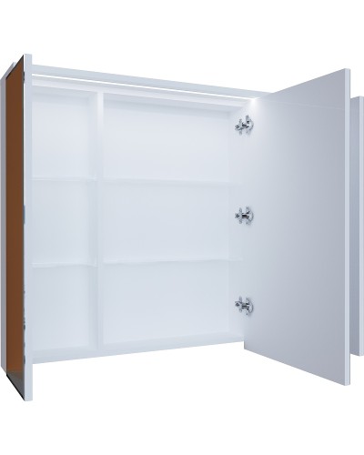 Зеркальный шкаф 1MarKa Соната 90 Ц0000007615 с подсветкой  Белый глянец