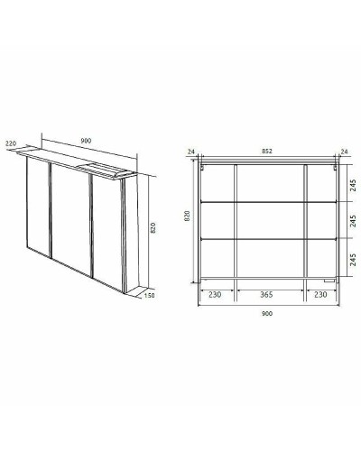 Зеркальный шкаф 1MarKa Соната 90 Ц0000007615 с подсветкой  Белый глянец