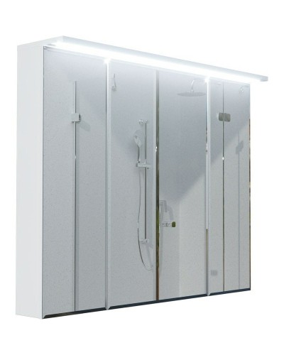 Зеркальный шкаф 1MarKa Соната 90 Ц0000007615 с подсветкой  Белый глянец