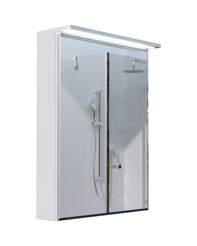 Зеркальный шкаф 1MarKa Соната 60 Ц0000007617 с подсветкой  Белый глянец