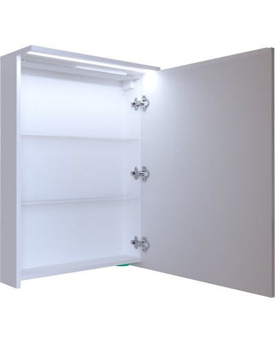 Зеркальный шкаф 1MarKa Соната 60 Ц0000007617 с подсветкой  Белый глянец